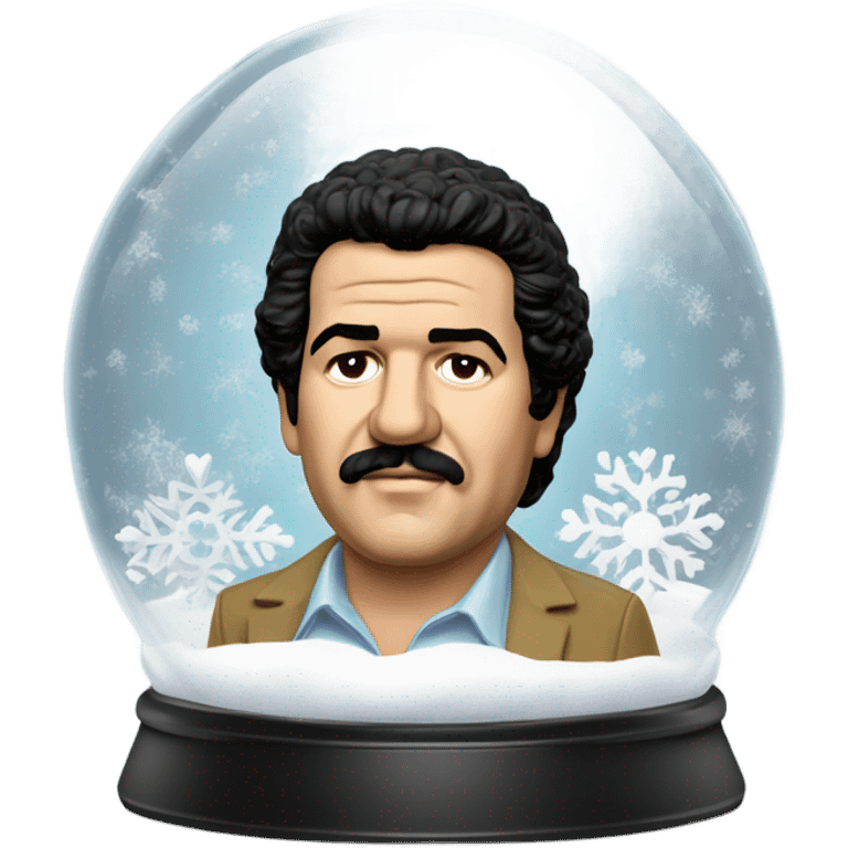 pablo escobar in snowing ball emoji