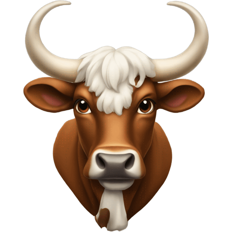 long horn bull student emoji