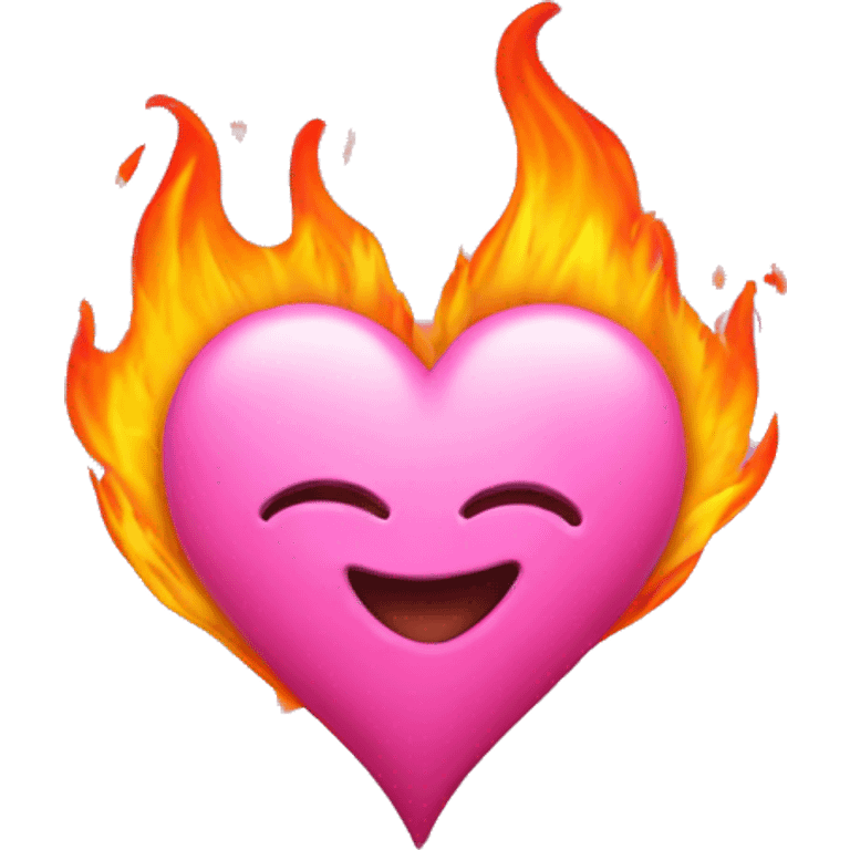 Pink heart flame  emoji