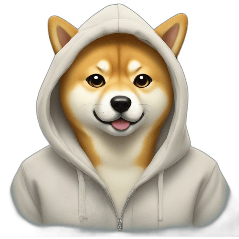 Shiba Inu in Oversize Huni Hoodie emoji