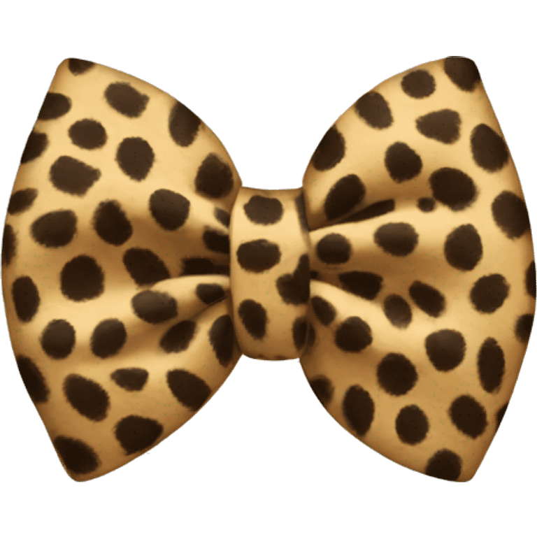 cheetah print bow emoji