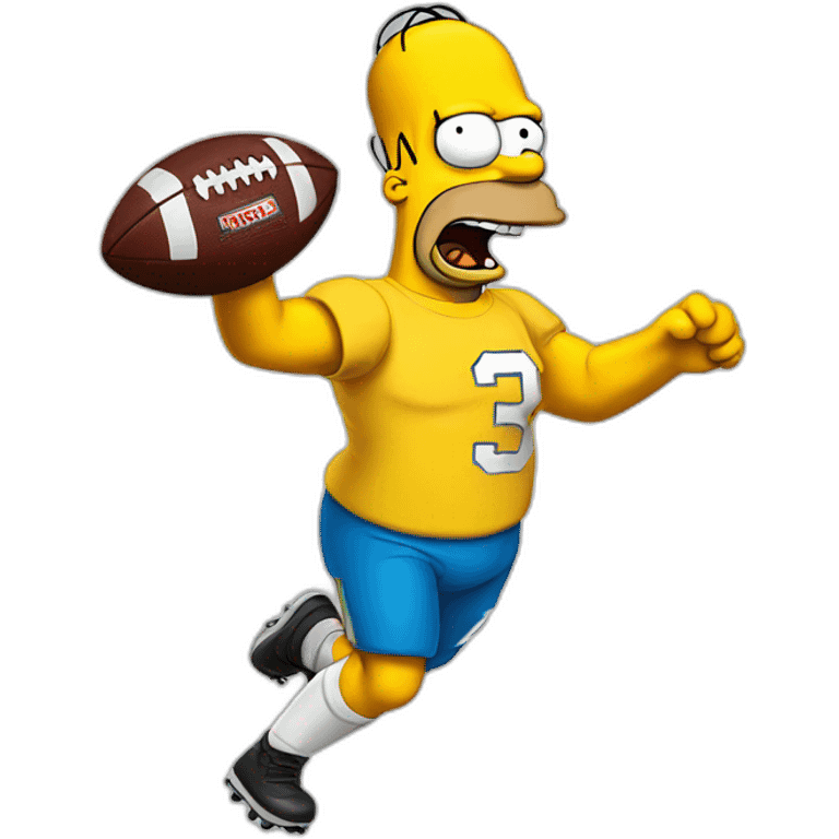 homer simpson playing football emoji