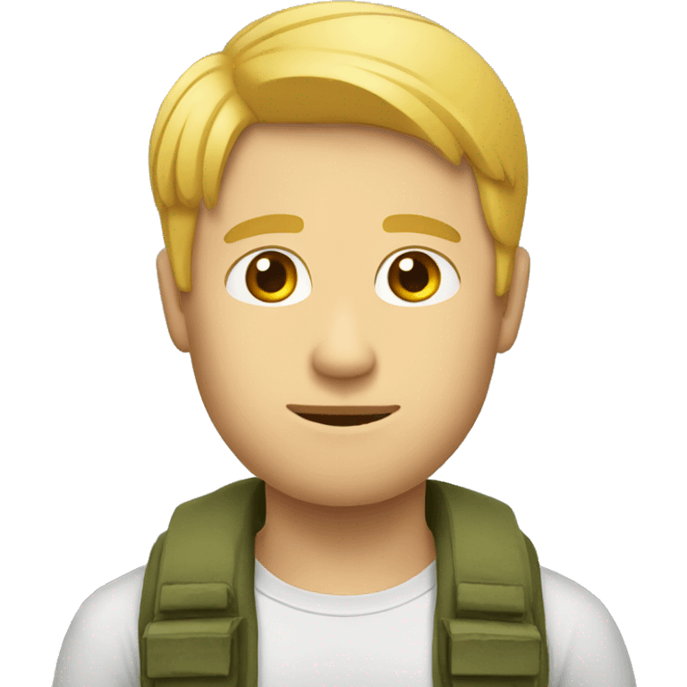 Homme fatigué blond emoji