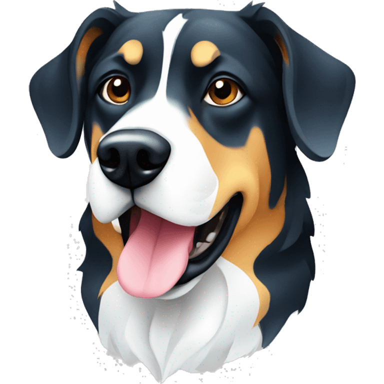 Vector art of dog made of vector gradient shapes abstract shapes vector art emoji