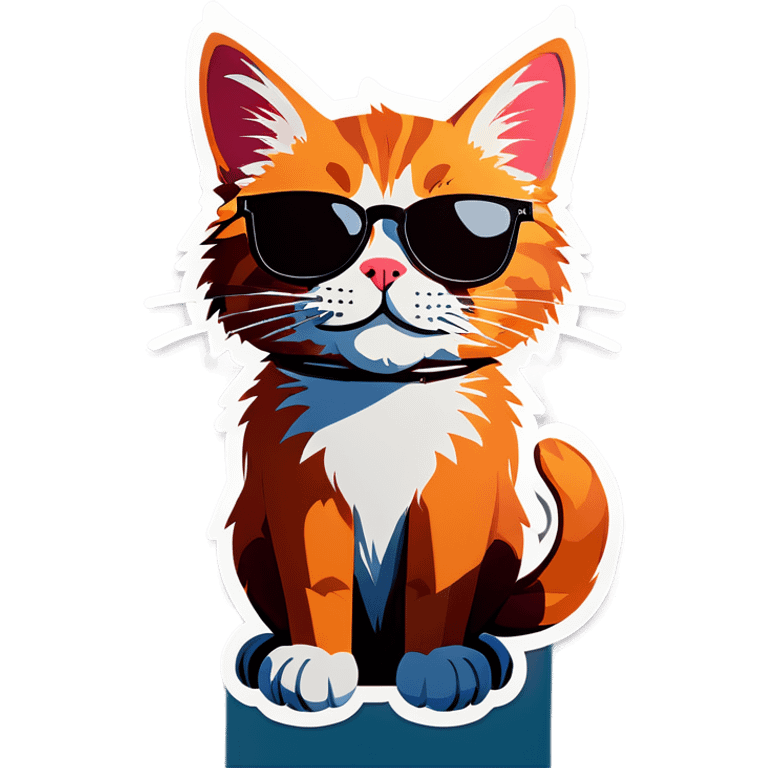 Cat with sunglasses emoji