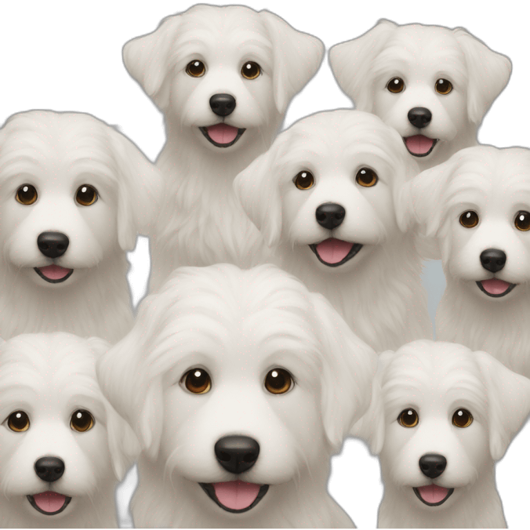 sister white dogs emoji