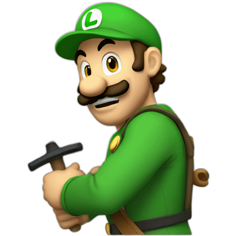 Luigi with a blade emoji