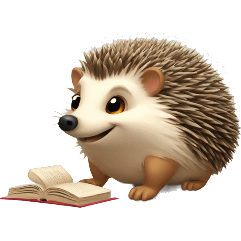 hedgehog + book emoji