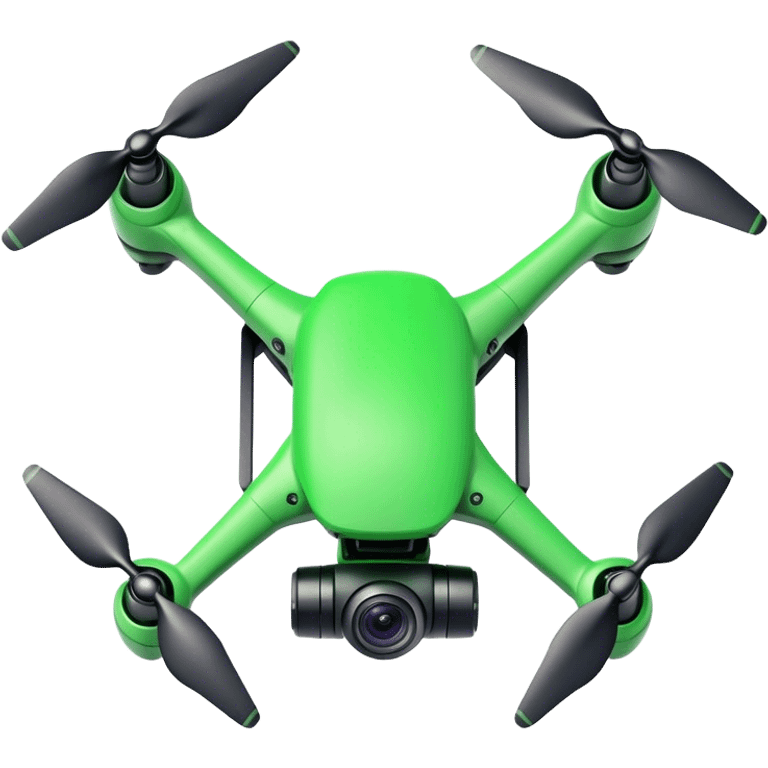 green drone with camera emoji