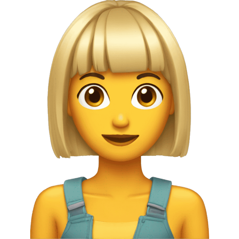 Chica con flequillo emoji