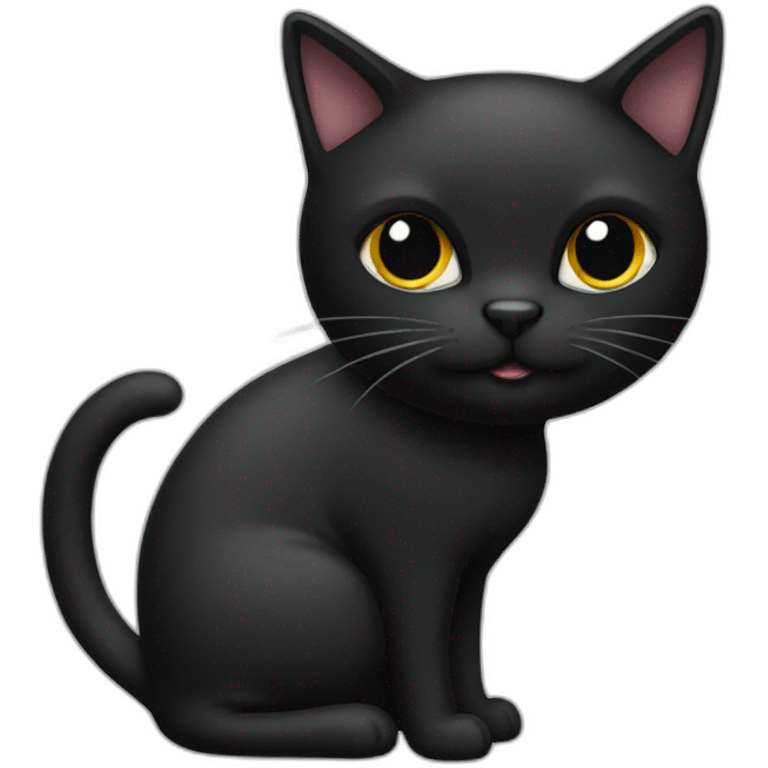 all-black-cat-body-cut-tail emoji