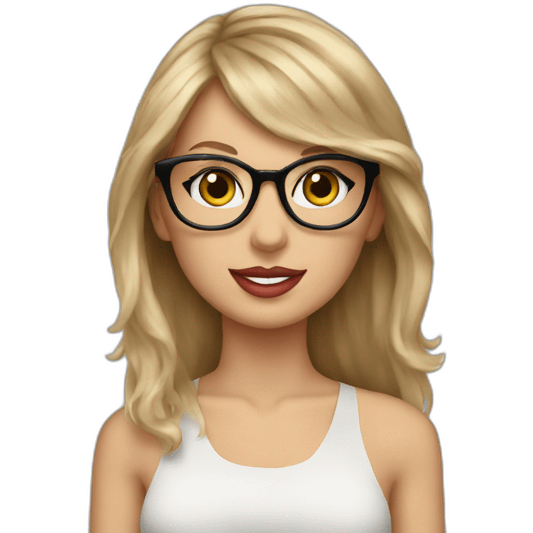 taylor swift with glasses on emoji