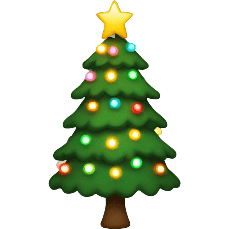 Christmas tree with lights  emoji