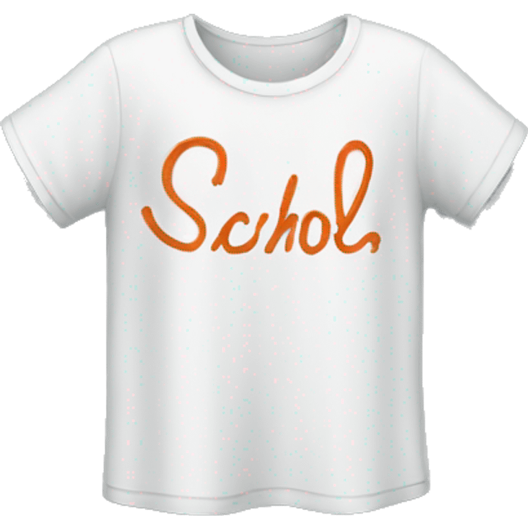 A tshirt with « school » written on it emoji