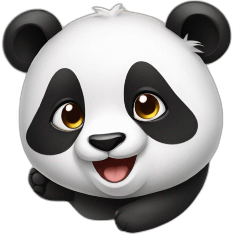 Playful panda emoji