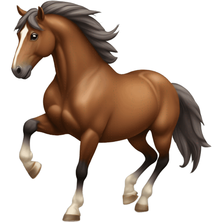 Reining Horse Brown  emoji