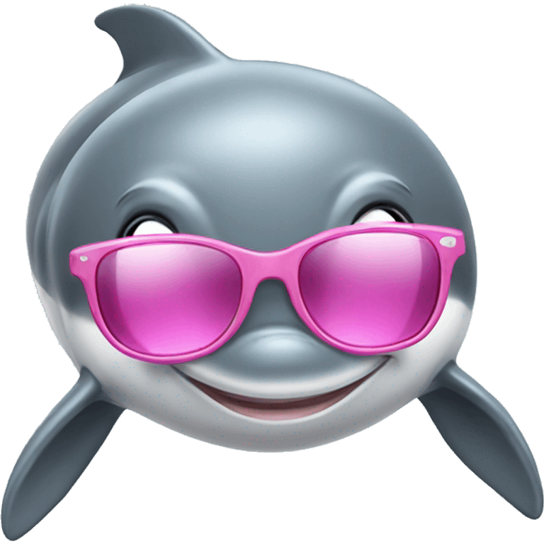 dolphin with pink sunglasses emoji