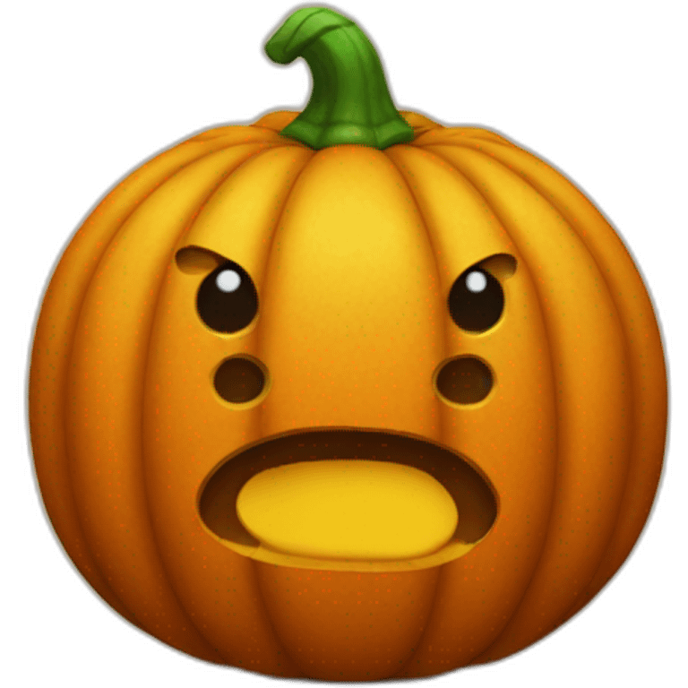 Pumpkin and poop emoji