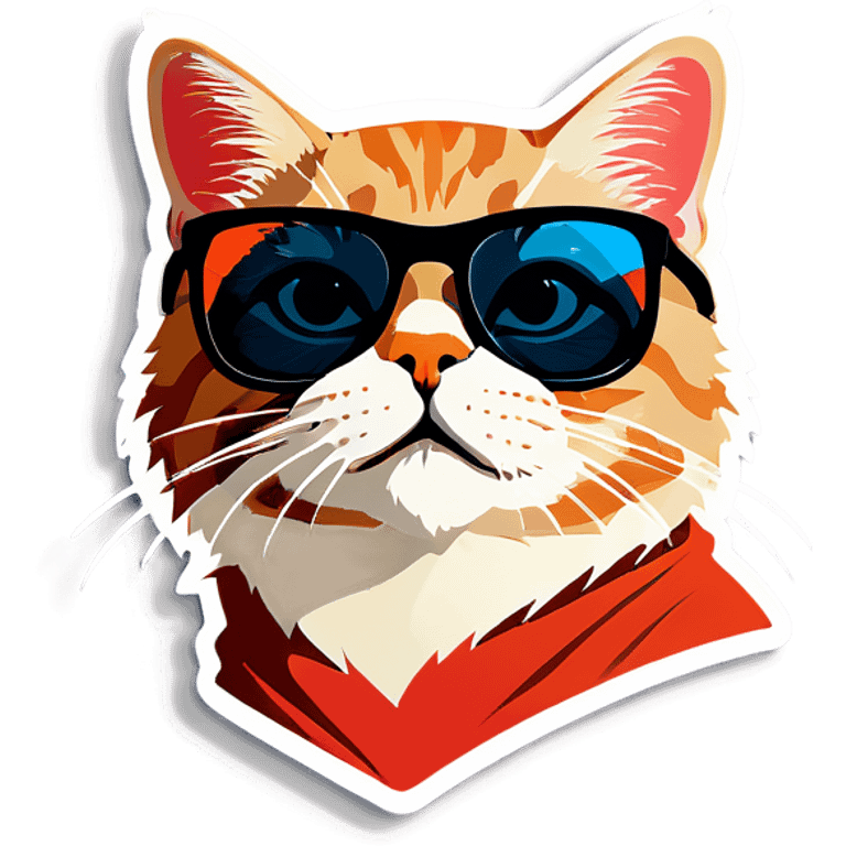 Cat with sunglasses emoji