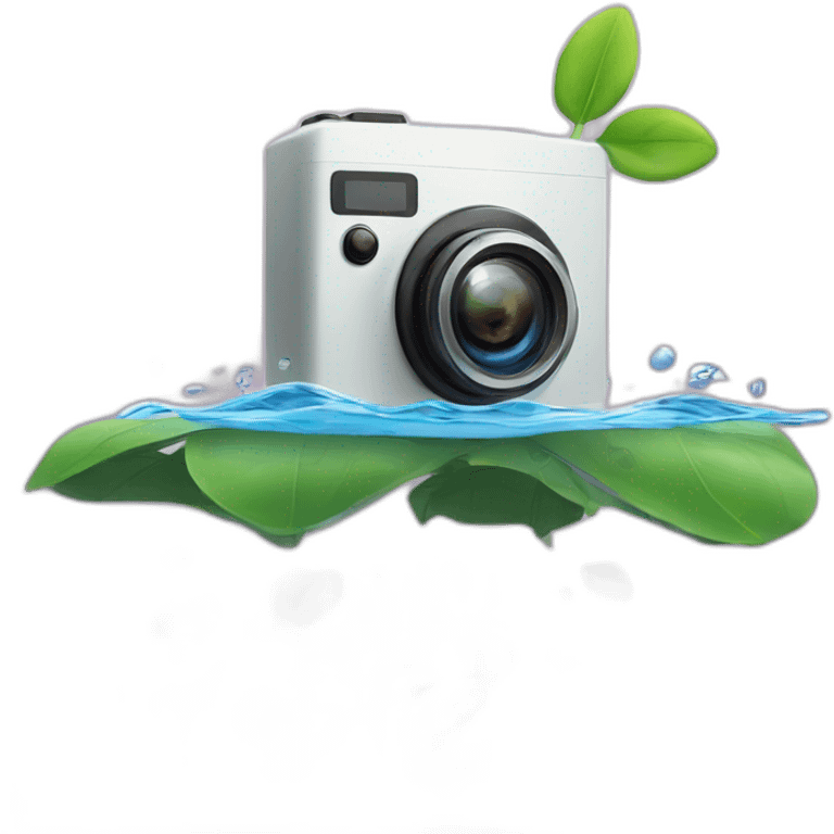 small-leaf-floating-on-water-block-and-security-ptz-camera-behind emoji