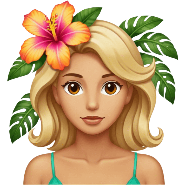 blonde tropical siren emoji