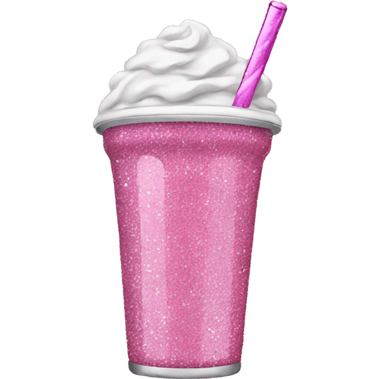 Pink Shake with glitter emoji