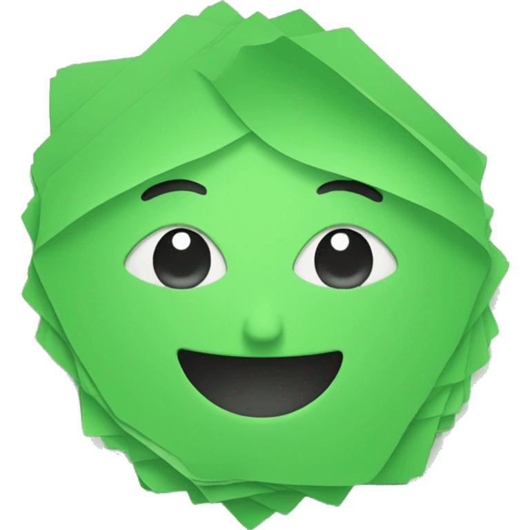 green paper card emoji