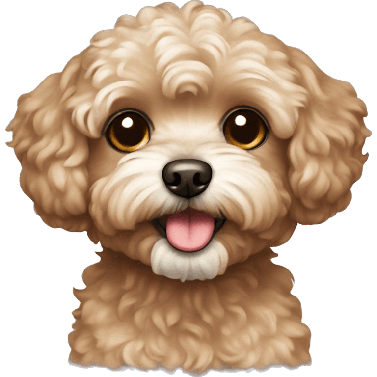 Brown maltipoo dog  emoji