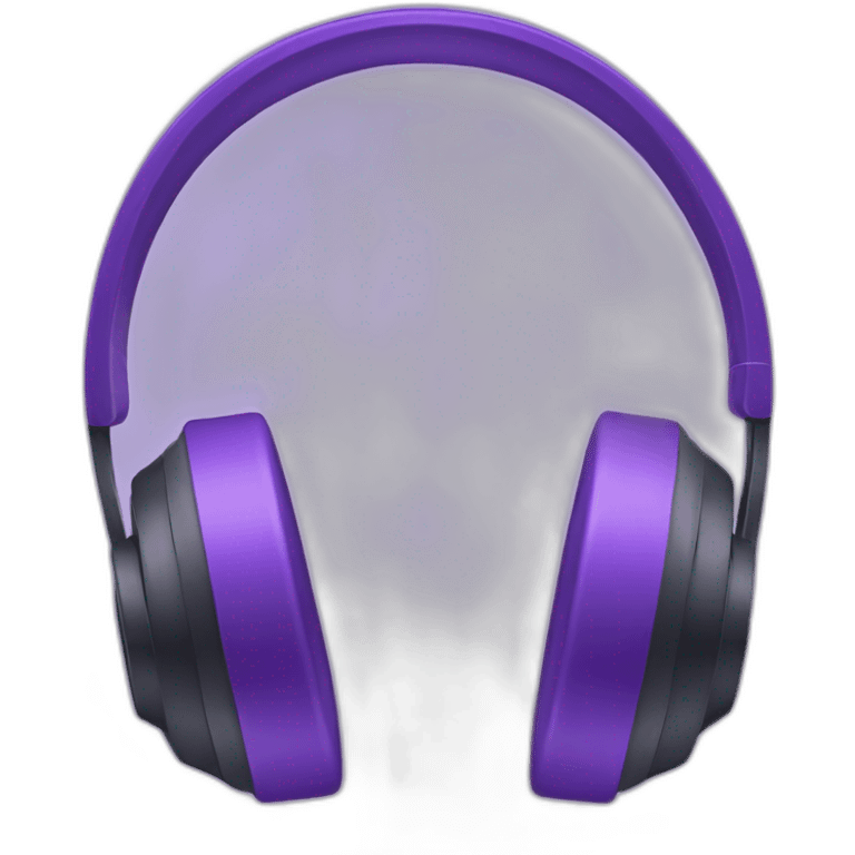 headphones purple emoji