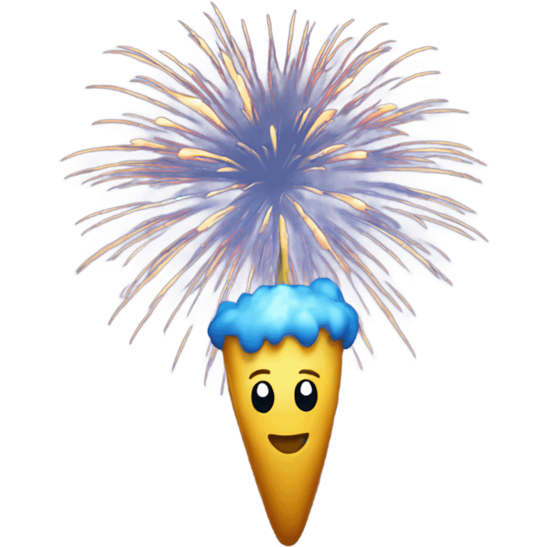 Happy firework emoji