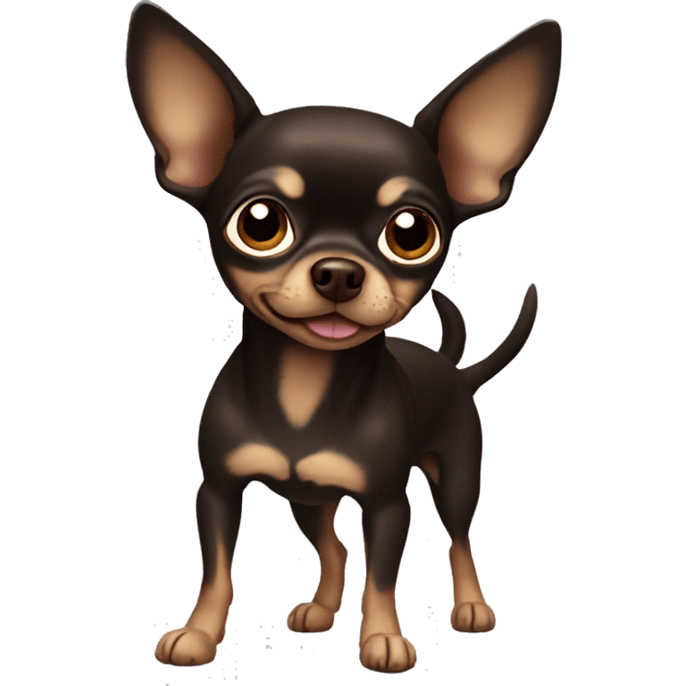 dark brown chihuahua  emoji