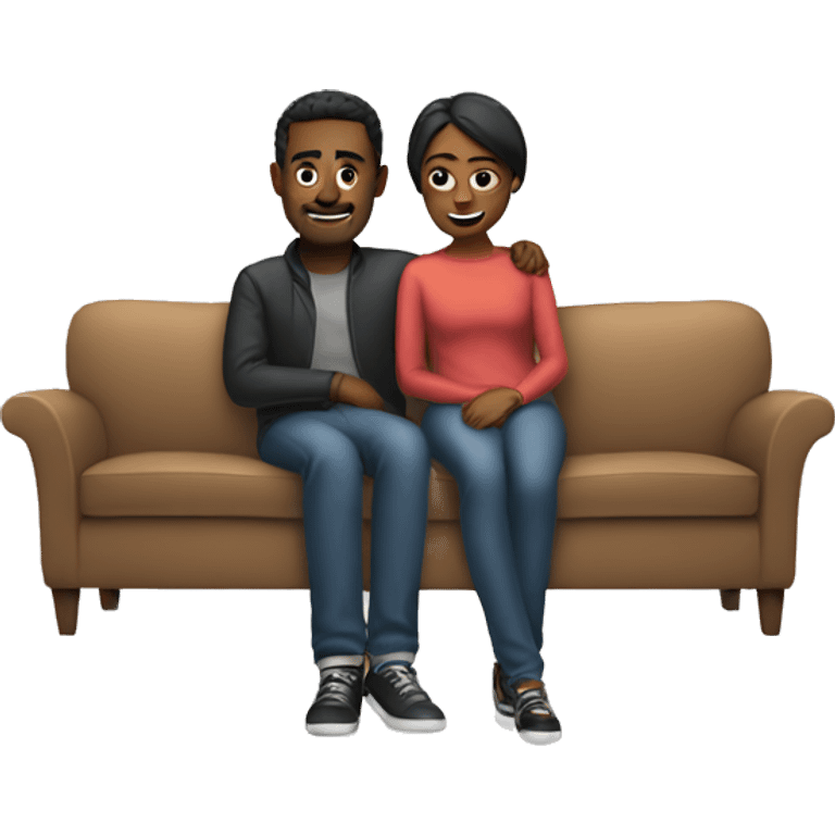 Couple on the couch  emoji