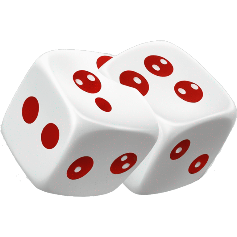  White dice and red dice  emoji