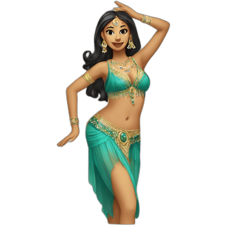 Bellydancer with Patricia Beltrán face emoji