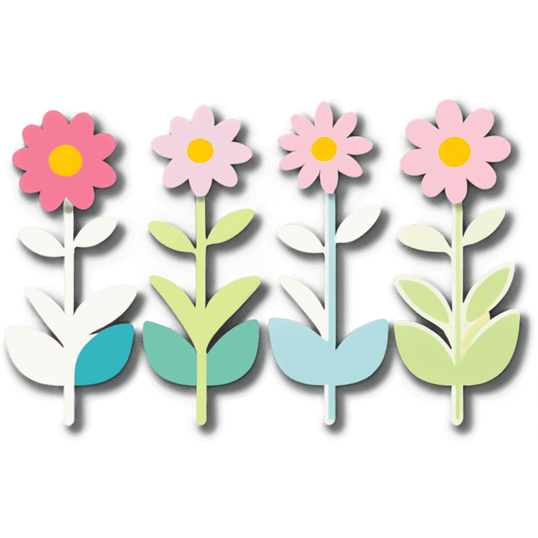 Flowers in a row emoji