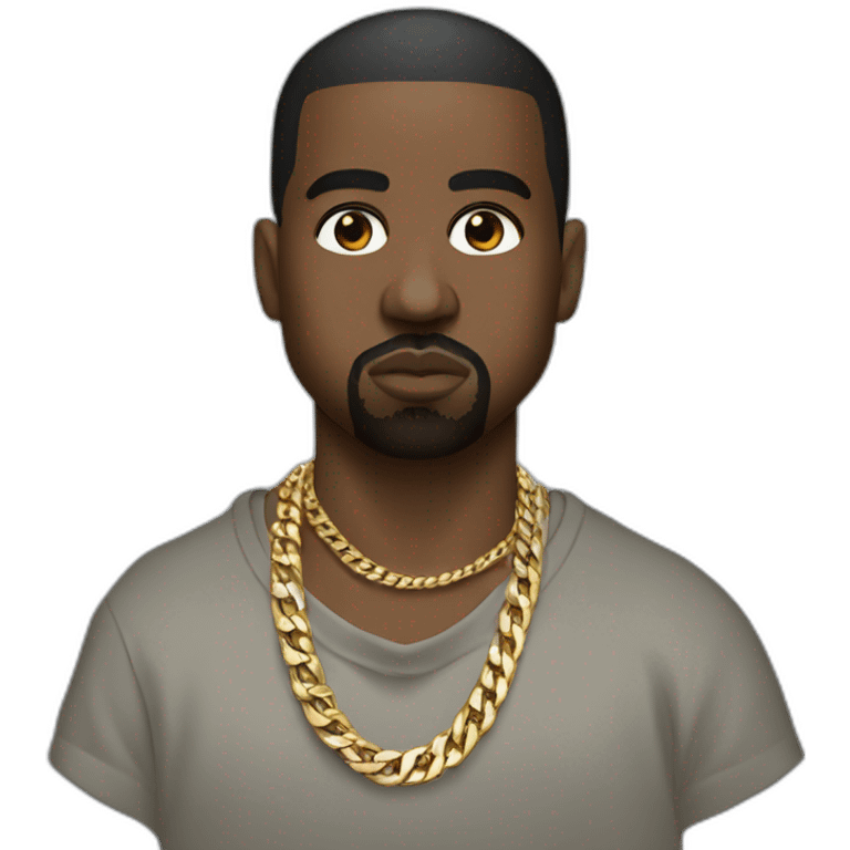 kanye west wearing star of david chain emoji