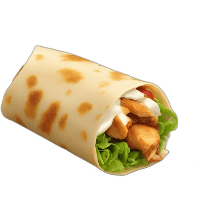 Fork-and-chicken-wrap emoji