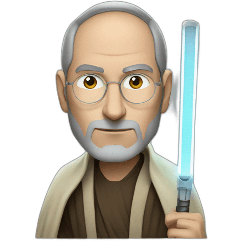 Steve jobs as Jedi force emoji