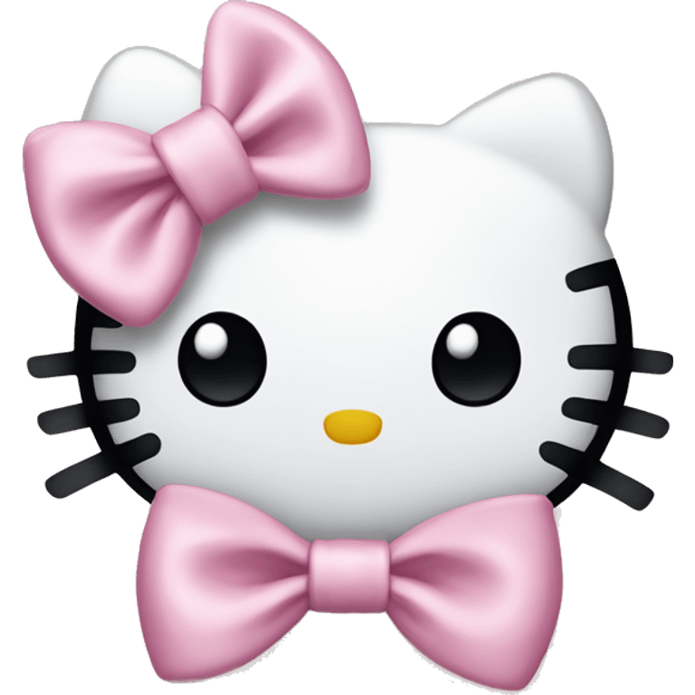 Hello Kitty light pink bow emoji