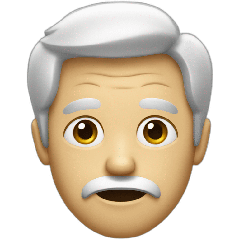 A confused man emoji