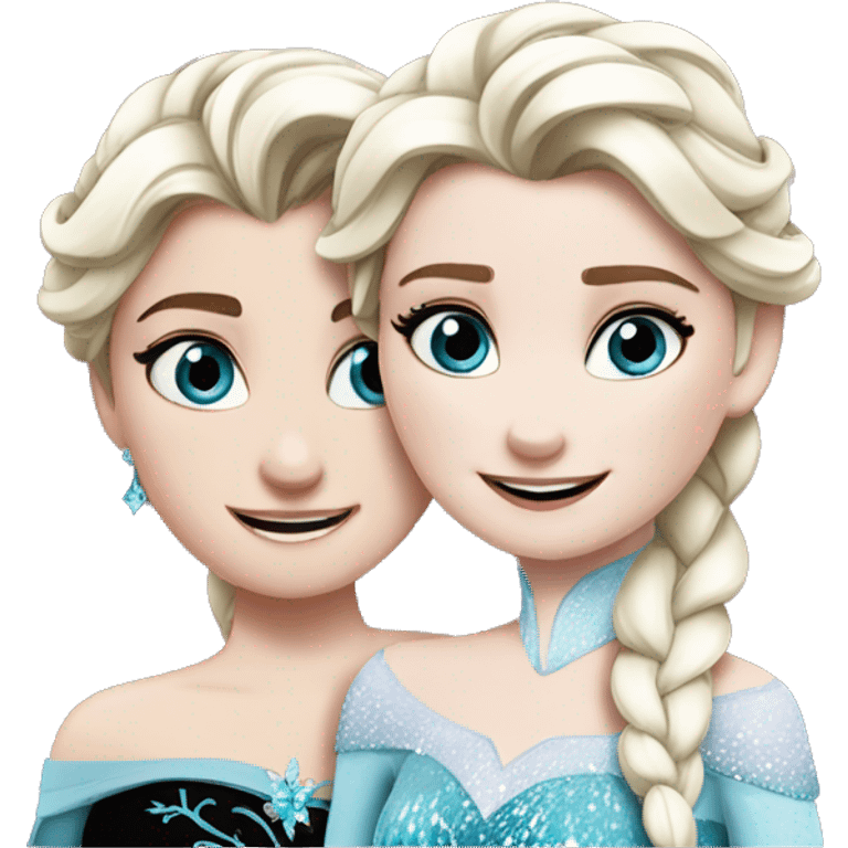 elsa and anna  emoji