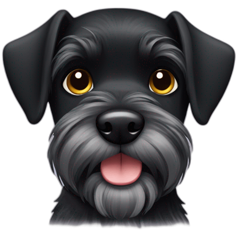 a cute black schnauzer dog  emoji