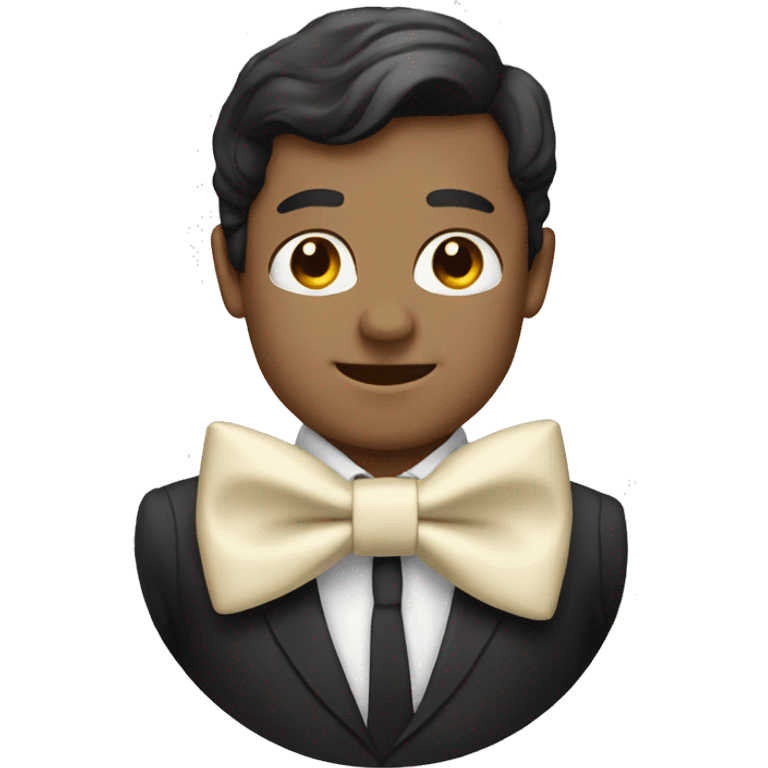 Cream bow tie emoji