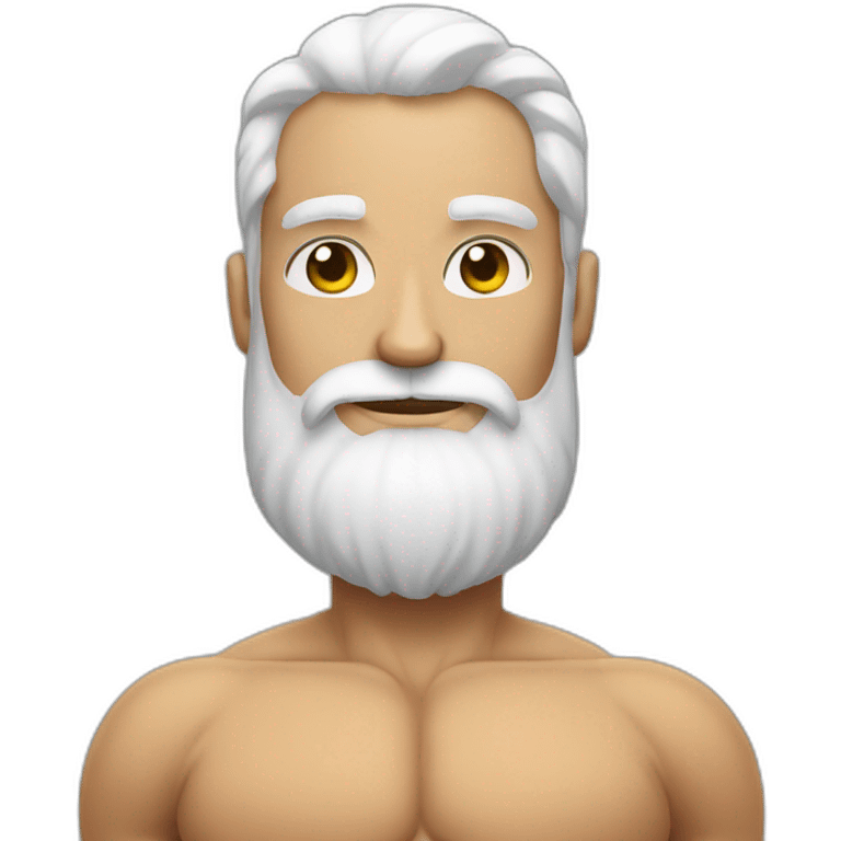 Bodybuilder white beard emoji