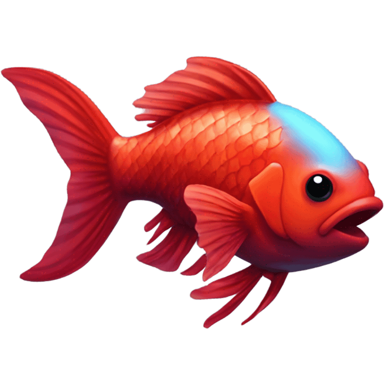 Red splash tail fish emoji