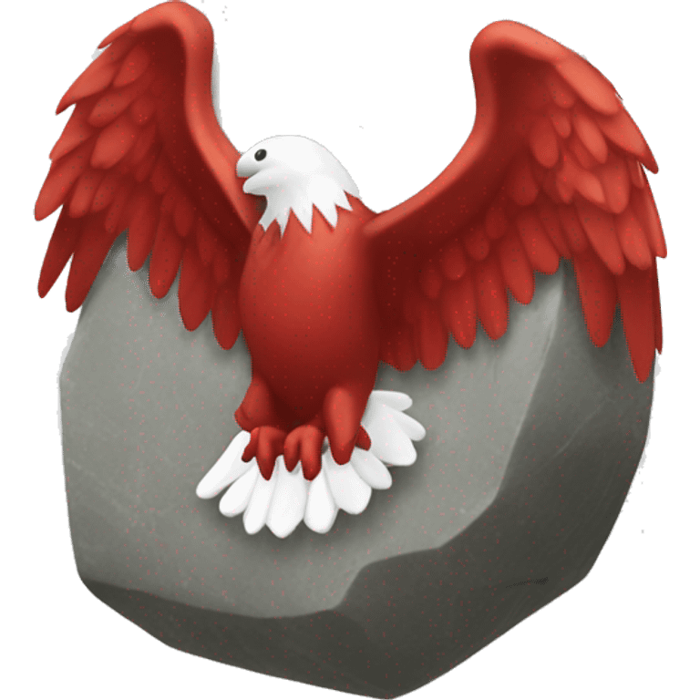 magic stone red with white eagle emoji