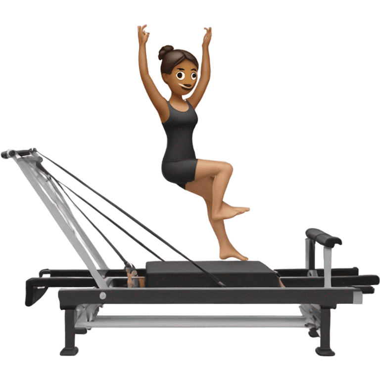 Girl on a pilates reformer emoji