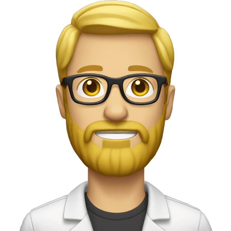 blonde beard man glasses emoji