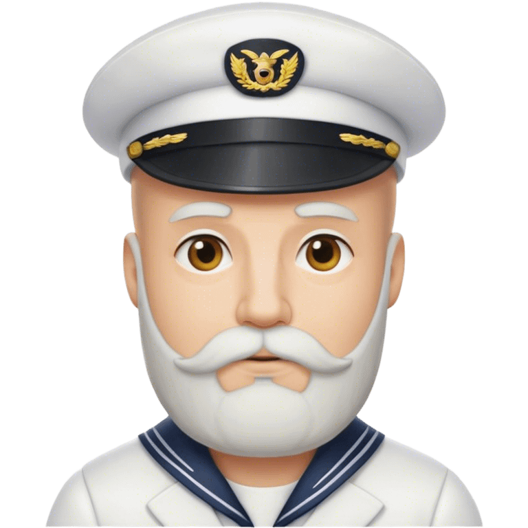 bald man with beard portrait sailor hat emoji