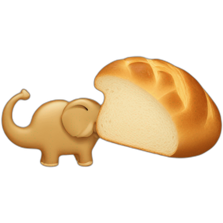 a bread on an elefant emoji